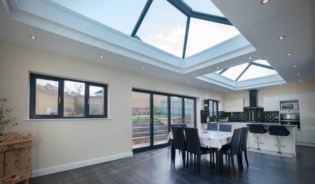 A modern looking extension with an impressive skylight Bournemouth