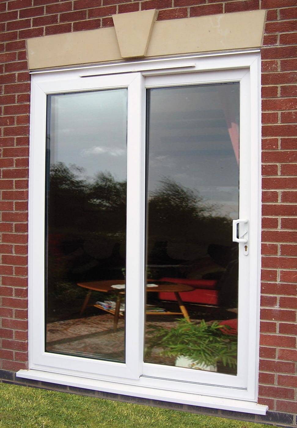 sliding patio door in white Weymouth