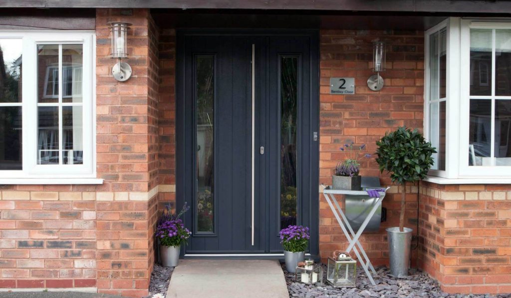 grey composite front doors