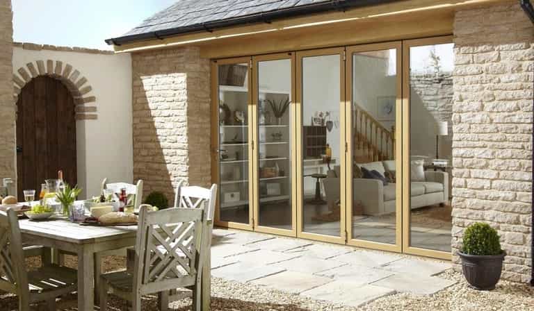 Oak bifold doors